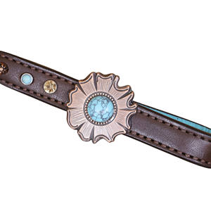 Top Trending Custom Western Horse Headstall y Breast Collar Leather Headstall para Horse Western Horse Tack Sets Fabricante - Product Image 5