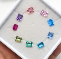Jeu de pierres précieuses de laboratoire en corindon 7X5mm 8X6mm 9X7mm 10X8mm 11X9mm