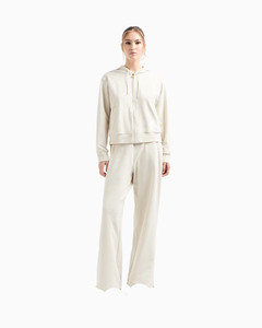 Chándal de mujer Estilo hombro caído Sudadera con capucha y pantalones Conjunto personalizado de dos piezas Ropa deportiva OEM para uso callejero y deportivo - Product Image 3