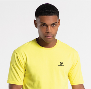 Leomen jaune OEM personnalisé 100% coton logo imprimé col rond manches courtes vierge t-shirt uni pour hommes de haute qualité - Product Image 3