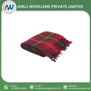 Manta de Lana 100% Pesada, Bordada con Jacquard Tartan, Ecológica, para Todas las Estaciones, Acogedora y Cómoda, con Opciones de Venta al Por Mayor - Product Image 2