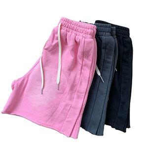 กางเกงขาสั้นผ้าฝ้ายฟอกสีกรดสำหรับผู้ชายชุดออกกำลังกายแนวสตรีทแวร์แบบวินเทจสำหรับใส่ไปยิมฟิตเนสโอเวอร์ไซส์ - Product Image 1