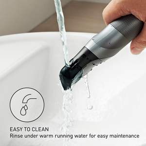 Recortadora de Vello Corporal Eléctrica Inalámbrica Unisex para Uso en Seco y Húmedo con Cuchillas de Acero Inoxidable, Potencia de 5W, 2000g, 2 Accesorios de Peine de Cerámica - Product Image 4