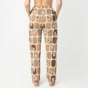 Conjunto de Pijama de Verano de Algodón Compacto de Alta Calidad OEM para Mujer, Estampados Florales Vibrantes, Cintura Elástica Suave, Logotipo Personalizado - Product Image 3