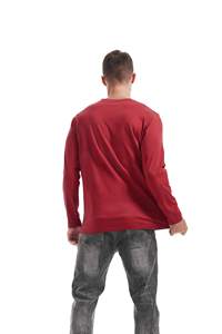 เสื้อยืดผู้ชายผ้าฝ้าย 100% คุณภาพสูง ผ้าถัก รับทำโลโก้ตามสั่ง บริการ OEM ลายตัวอักษรแบบกำหนดเอง ลดราคา เสื้อแขนยาว - Product Image 2