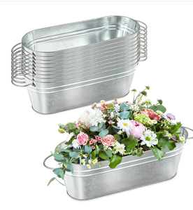 กระถางดอกไม้โลหะชุบสังกะสีกระถางต้นไม้ตั้งพื้นสำหรับใช้ในโรงแรมกลางแจ้งสำหรับใช้ในบ้าน - Product Image 1