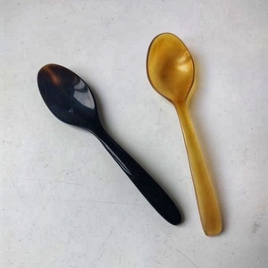 Cucharas de cuerno hechas a mano, diseño encantador, condimentos de azúcar incrustados, utensilio de cocina con mango, para exportación, venta al por mayor - Product Image 2