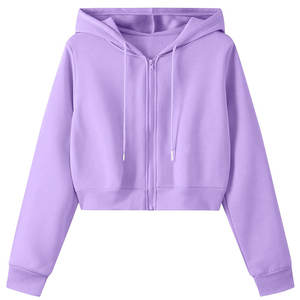 Cuello con capucha Casual Streetwear Drop Shoulder Figures Sudaderas con capucha transpirables ecológicas Sudaderas con capucha recortadas de punto para mujer - Product Image 6