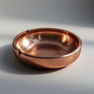 Rustic Antique Brass Cigar Ashtray Handmade Carved Pattern Eco-Friendly Durable Smooth Surface for Traditional Interior Design - Product Image 6