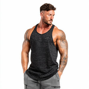 Sublimation Fitness Sleeveless Stringer Tops <b>Men's</b> Bodybuilder <b>Trainer</b> Tank Tops <b>Men</b> Square Fitness Wear Stringer Top <b>Mens</b> - Product Image 4