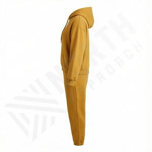 Conjunto de Sudadera con Capucha y Pantalones Deportivos de Estilo Vintage para Mujer, Hecho a Medida, de Alta Calidad, Estilo Holgado, Ropa Deportiva Informal de Dos Piezas - Product Image 3