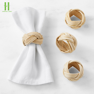 Meilleure vente rond de serviette en bambou naturel de style bohème écologique et durable Tailles personnalisées Variété de couleurs Table faite à la main - Product Image 1