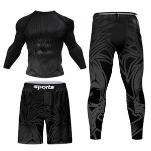 Ensemble Rash Guard MMA à manches longues anti-UV personnalisé pour l'été en plein air pour hommes - Product Image 3