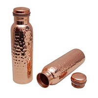 Meilleure qualité 100% bouteille d'eau en cuivre pur étanche Antique martelé derniers avantages ayurvédiques vente directe prix bon marché
