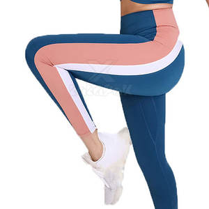 Nouvelle conception, ensemble de yoga pour femme, couleur unie, taille haute, effet push-up, taille élastique, logo avant, service OEM, ensemble 2 pièces, vêtements de sport respirants - Product Image 5