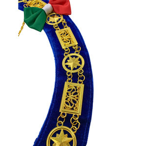 Masonic Regalia Grand Lodge Collar de cadena de metal redondo Collar de cadena masónica de oro - Product Image 4