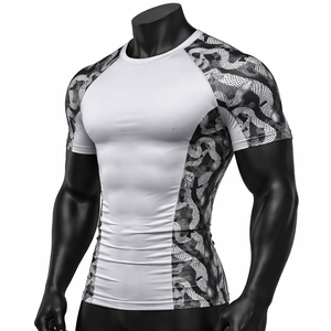 Camiseta de Compresión para Hombre, Secado Rápido, Ropa Deportiva para Gimnasio, Camiseta Deportiva de Manga Corta para Entrenamiento y Running, Ajuste Elástico - Product Image 6