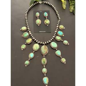 Ensemble de colliers Betta Lee en turquoise de la montagne Sonora et argent sterling, bijoux de collection culturelle - Product Image 2