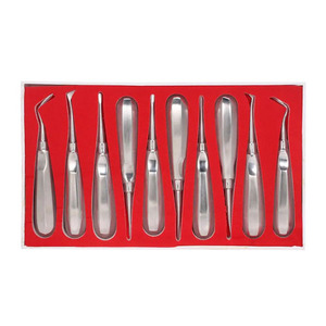 Premium Quality Dental Luxation Elevators Set of 10 Straight Curved Extraction Tools Dental Set Surgical Instruments - Product Image 6