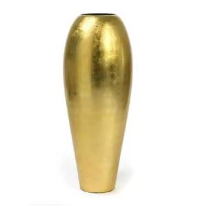 Pot en métal argenté poli Conteneur d'affichage de fleurs contemporain pour la décoration intérieure Table de chambre et style intérieur de bureau - Product Image 2