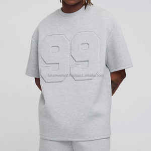 OEM Puff impresión en relieve Logo camiseta Men100 % algodón, camiseta para hombres, ajuste holgado gráfico personalizado 3D en relieve para hombres - Product Image 1