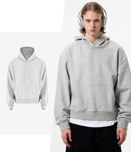 Sudadera con Capucha de Algodón, Corte Cuadrado, Sin Cordón, Unisex, Impresión DTG, Lisa, OEM ODM, Invierno 2026 - Product Image 3