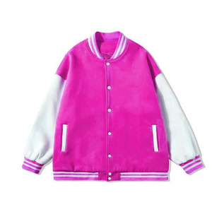 High Quality Custom Logo Chenille Embroidery <b>Patchwork</b> Men's Leather Varsity <b>Jacket</b> CollegeBaseballjacket for men - Product Image 3