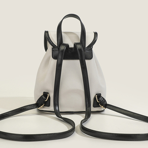 2023 Mới Đến Chất Lượng Cao Tối Giản Cổ Điển Hai Tone Flap Ba Lô Cho Phụ Nữ - Product Image 4