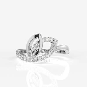 Floral Grace Lab Grown Cushion Cut Diamond 9k Gold <b>Ring</b> Romantic <b>Dainty</b> Engagement <b>Ring</b> with Pure Gold and Rhodium Plating - Product Image 4