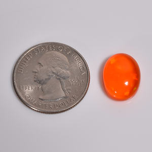 Ópalo Naranja Etíope Natural, Corte Ovalado Cabujón, Ópalo de Fuego de Alta Calidad, Joyería Suelta, Tamaño Calibrado 16.0x12.0x6.7mm, 6.8 Quilates - Product Image 4