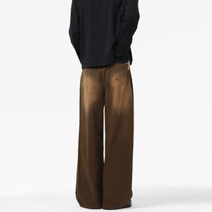 กางเกงยีนส์ขาบานสำหรับผู้ชายกางเกงผ้ายีนส์ขาบานสำหรับใส่ซักได้ทุกฤดูกาล - Product Image 4