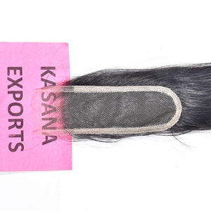 Extensions de cheveux humains en gros, 2*6 HD Closure, 100% vierges Remy indiens, couleur naturelle, cuticules alignées, Full Lace, pose facile, Deep Wave - Product Image 5