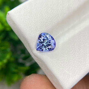 Lupa en forma de corazón de tanzanita de 7mm, piedra preciosa de zoisita azul Natural, corte limpio para hacer joyas, piedras preciosas sueltas - Product Image 5