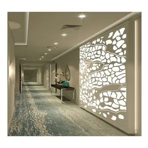 Laser Cut Dalam Ruangan Layar Privasi Pembagi Ruangan Laser Cut Panel Logam Panel Pagar Dekoratif Laser Cut Layar Baja