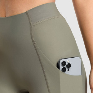 Most Popular Women <b>Slim</b> Fit Mid Waist Full Length Solid Yoga <b>Leggings</b> Breathable Quick Dry Spandex/Polyester Private Label - Product Image 6