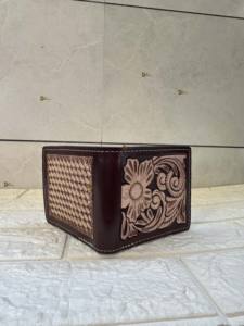 Portefeuille en cuir artisanal pour homme, portefeuille long à fermeture éclair, vente chaude, couleur marron foncé, porte-monnaie, cadeau pour lui - Product Image 4