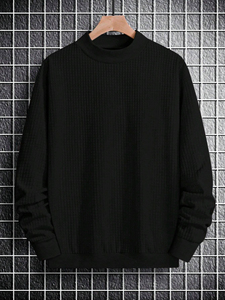 เสื้อสเวตเชิ้ตโอเวอร์ไซส์ผ้าฝ้าย 100% คุณภาพสูง น้ำหนักเบา สำหรับผู้ชาย แบบขายส่ง ปักลาย แขนยาว - Product Image 5