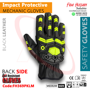 Guantes mecánicos personalizados de protección contra impactos para uso diario 2024, guantes mecánicos al por mayor, guantes de cuero de Pakistán - Product Image 5