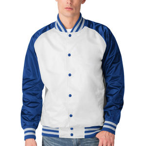 OEM Manufacture Custom logo Blank Plain <b>Varsity</b> <b>Jacket</b> Leather Sleeve Chain Chenille Embroidery <b>Vintage</b> Letterman <b>Varsity</b> <b>Jacket</b> - Product Image 4