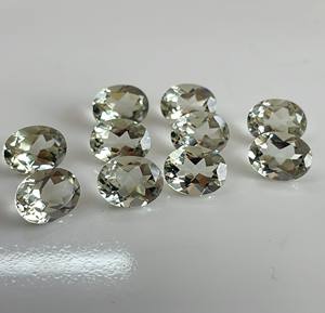 Améthyste verte naturelle coupe ovale 8x10mm à facettes-améthyste verte en vrac - Product Image 3