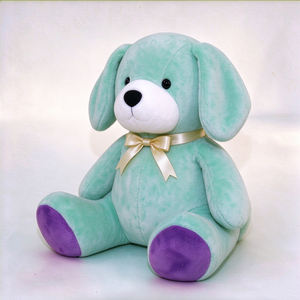 Peluche chiot personnalisée, chien en peluche, chien en peluche aux oreilles tombantes, chien en peluche vert, peluche chiot, peluche chien, jouet en peluche pour enfants - Product Image 5