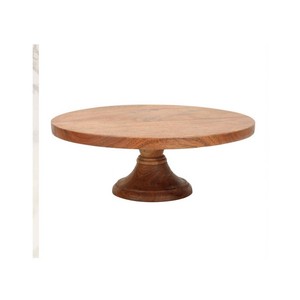 Support à gâteau en bois Serveur de gâteau en bois Nouveau produit en gros Support à gâteau à dessert au fromage à base ronde en bois naturel - Product Image 3