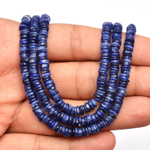 Cuentas Espaciadoras de Sodalita Azul de 5mm, Cuentas Lisas de Piedra Natural de Sodalita, Cuentas Sueltas de Piedra Semipreciosa Heishi para Joyería - Product Image 3