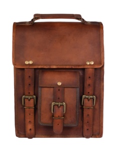 กระเป๋าสะพายข้างดีไซน์วินเทจทำด้วยมือกระเป๋าหนังแท้สำหรับนักธุรกิจแฟชั่นลำลองแบบสะพายข้างกระเป๋าหนังผู้ชาย - Product Image 1