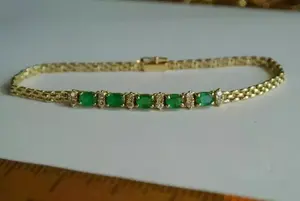 925 Sterling Silver 6 Ct Round Brilliant Cut Moissanite Vintage Style <b>Rose</b> <b>Gold</b> Plated Women's Tennis Bracelet - Product Image 5