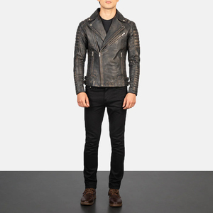 Custom Clothing Manufacturers Design Own <b>Leather</b> Fashion <b>Jackets</b> High Quality Men <b>Leather</b> <b>Jacket</b> in Best Price <b>Long</b> Sleeve - Product Image 4