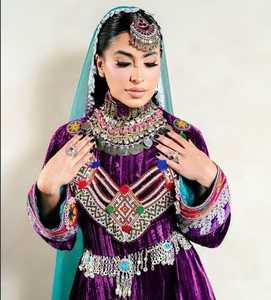 Dernières créations de robes afghanes pour femmes, broderie lourde, longueur genou, robes traditionnelles afghanes Kuchi, robes de fête, danse du ventre, robes vintage - Product Image 5