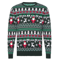 Weihnachtsdesign 3D Atmungsaktiver Woll-Viskose Pullover für Damen und Herren Festliche Lässige Mode Warm Bequem Langarm Vorderseitig Bedruckt