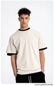 Gran oferta camisetas con capucha de algodón con estampado personalizado informal sólido de manga corta con cordón - Product Image 2