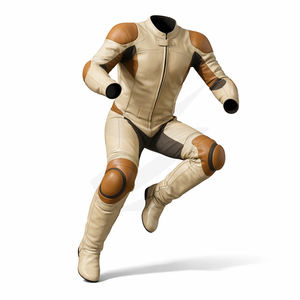 Traje de Cuero para Motociclismo, Mono de Protección para Motocicleta en Color Bronceado, Logotipo Personalizado, Ropa de Motociclista al por Mayor - Product Image 1